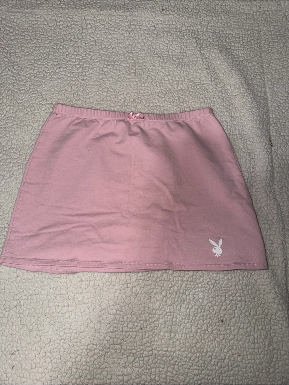 PacSun Pink Mini Skirt with White Bunny Emblem
